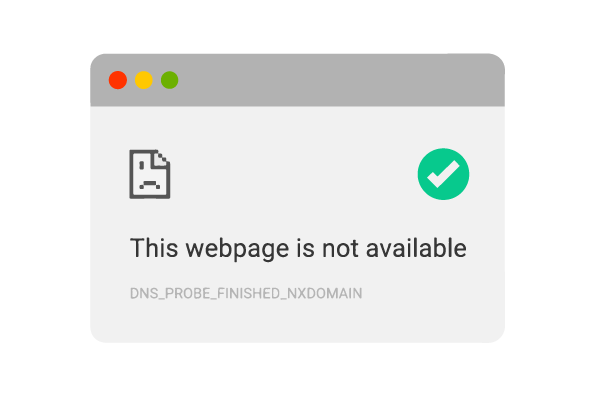 DNS PROBE FINISHED NXDOMAIN