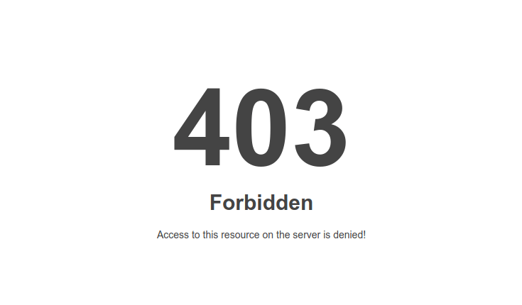 error 403 forbidden